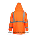 Hi-Vis Reflective Safetywear Oxford impermeável Jacket Rain Wear